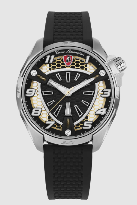 best luxury Lamborghini SHOCK ABS Silver/Rose Gold TLX_TLABSRG-SS-R watches for men